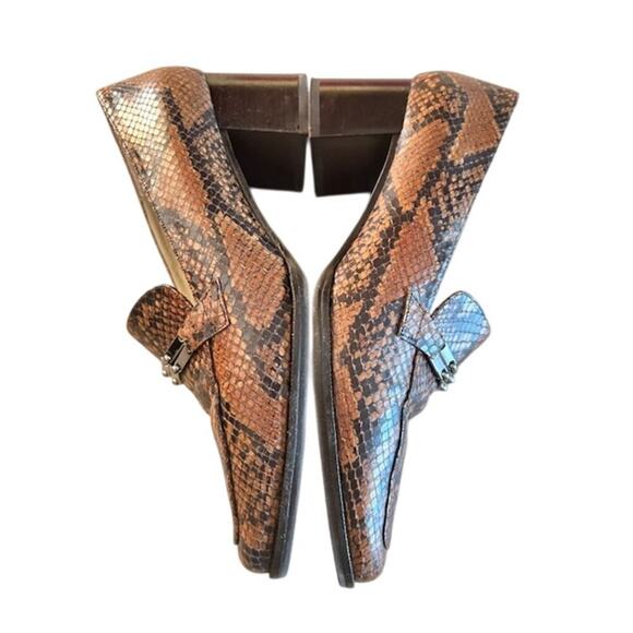 VANELI Snake Print Loafer Heels 8.5 M Brown - Picture 8 of 10